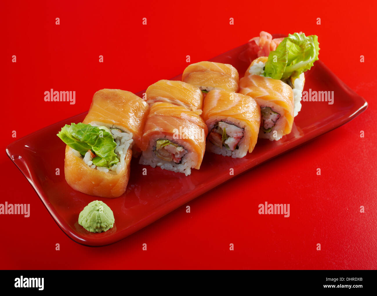 Uramaki. Philadelphia classic. Japanese sushi Stock Photo Alamy