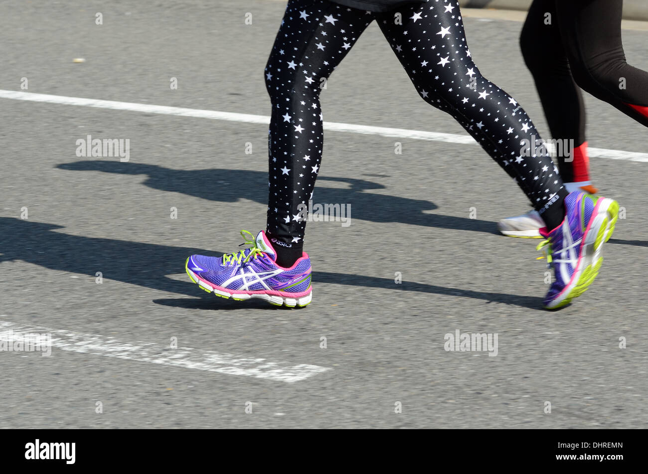 Colourful running shoes and star-spangled leggings Stock Photo - Alamy