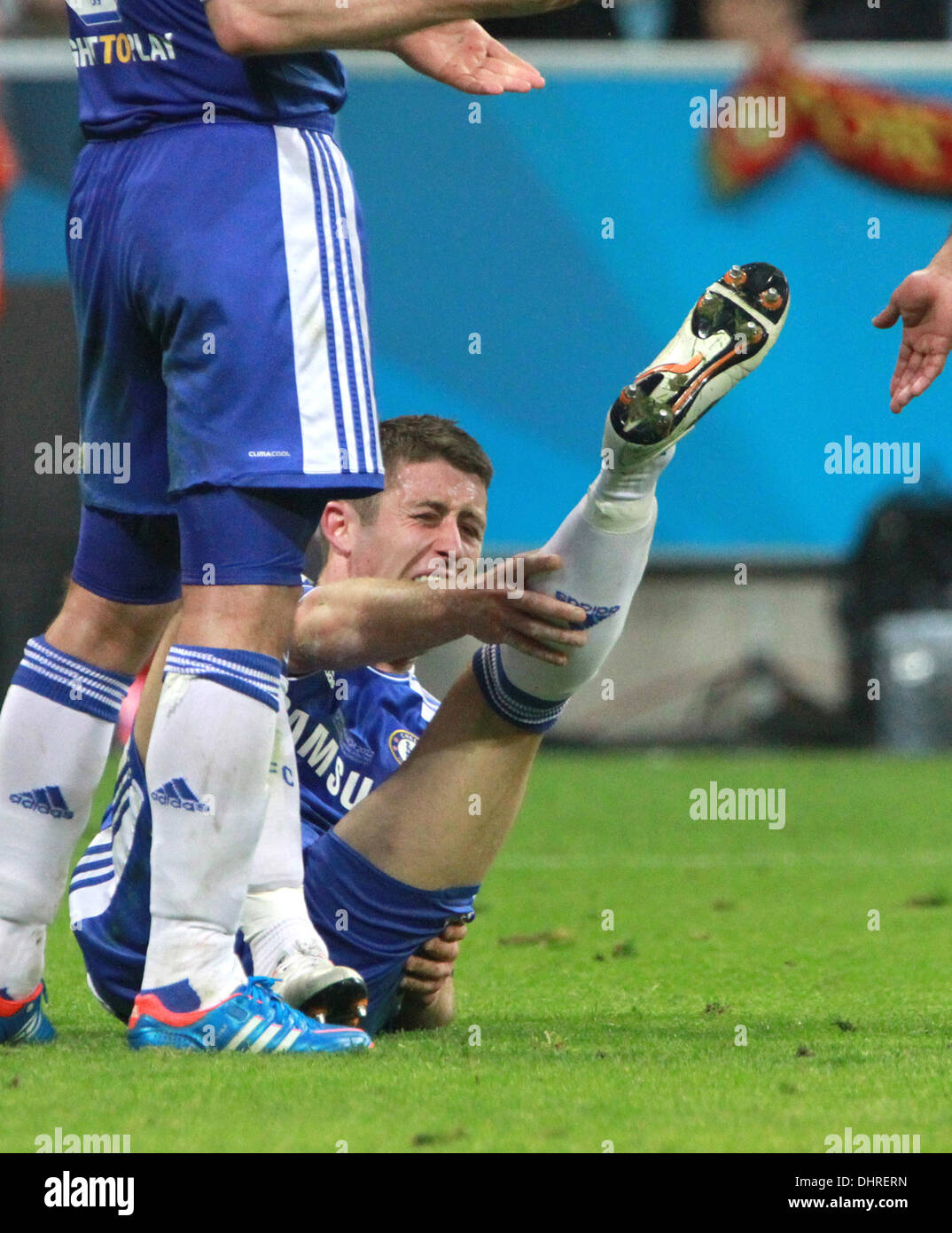 Gary Cahill The 2012 UEFA Champions League final match between Chelsea and Bayern Munich at the Allianz Arena Munich, Germany - 19.05.12 Stock Photo