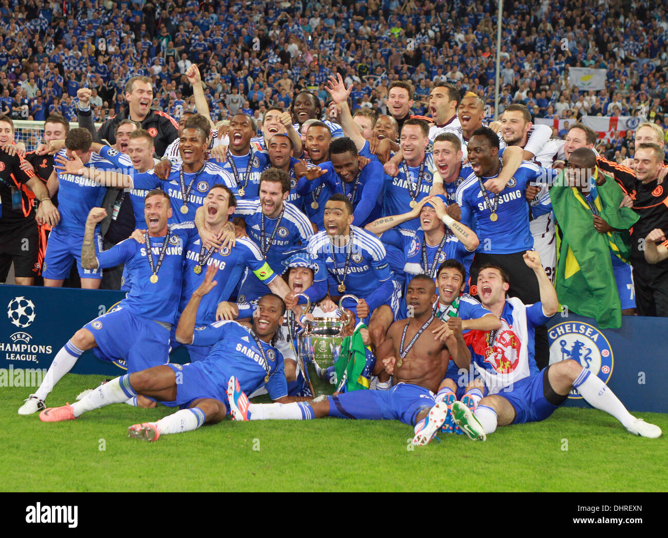 Award ceremony for Chelsea The 2012 UEFA Champions League ...
