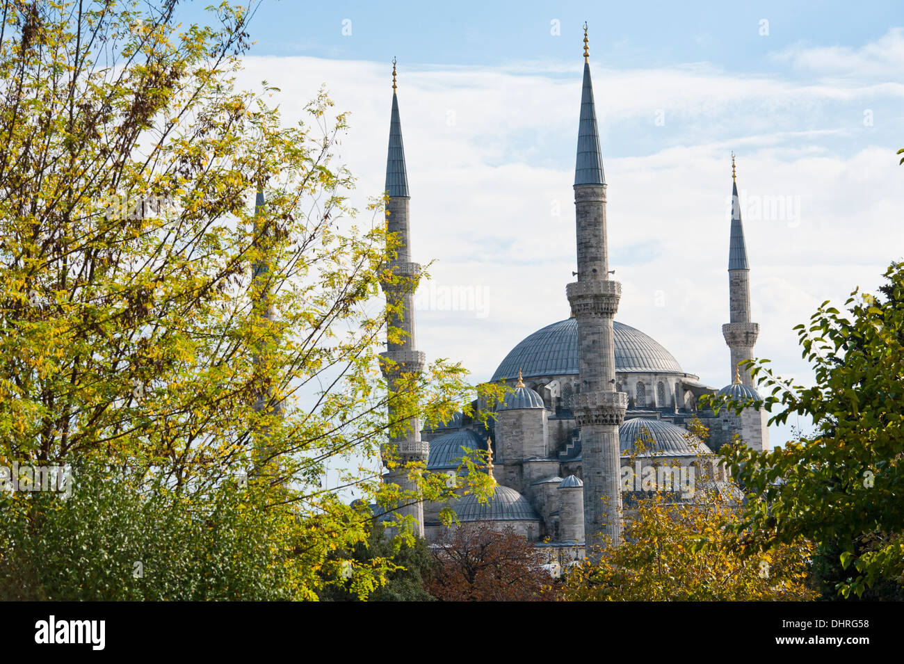 View of the famous landmark sultanahmet blue mosque in Istanbul Turkey ...