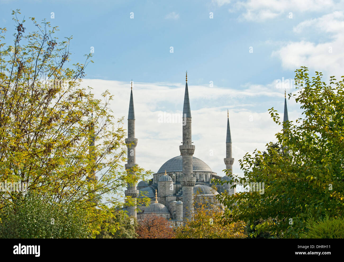 View of the famous landmark sultanahmet blue mosque in Istanbul Turkey ...