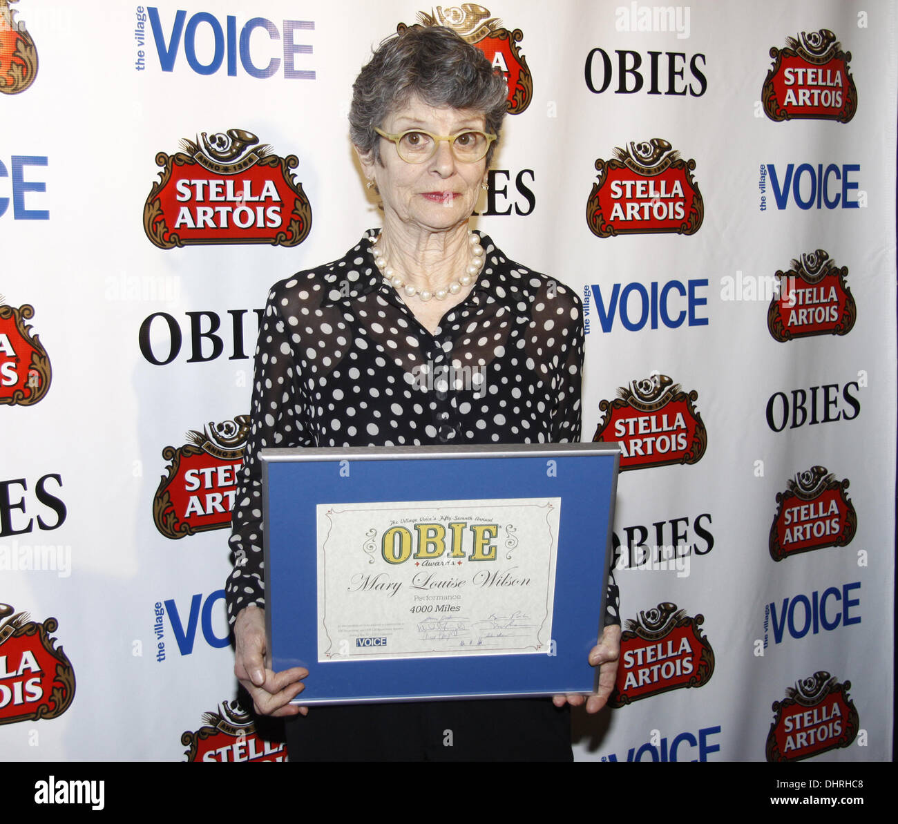 Mary-Louise Wilson  The 57th Annual 'Village Voice' Obie Awards Ceremony held at Webster Hall - Press Room  New York City, USA  - 21.05.12 Stock Photo