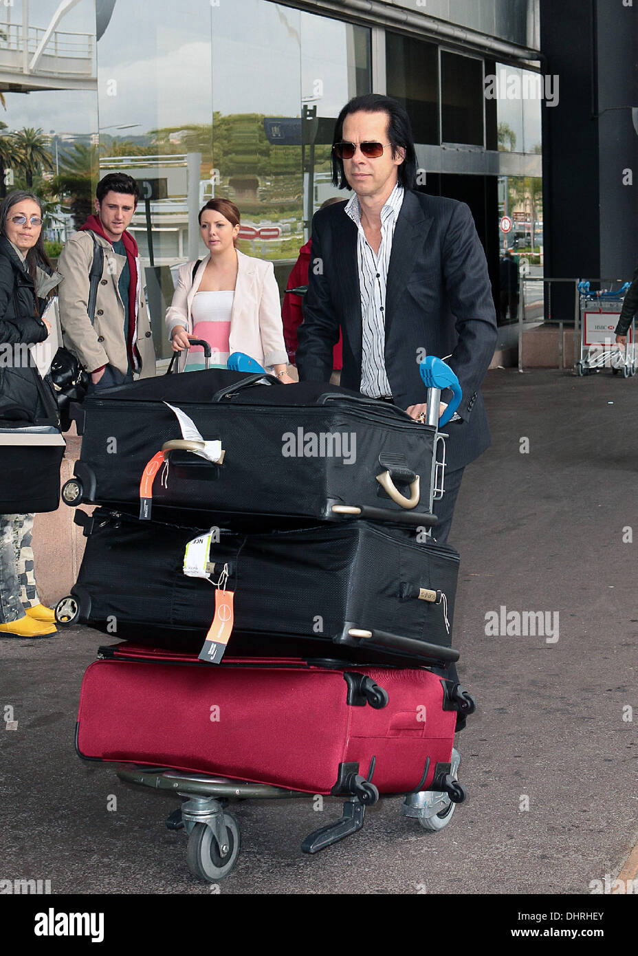 Nick Cave arrives at Nice Airport for the 65th Cannes Film Festival ...