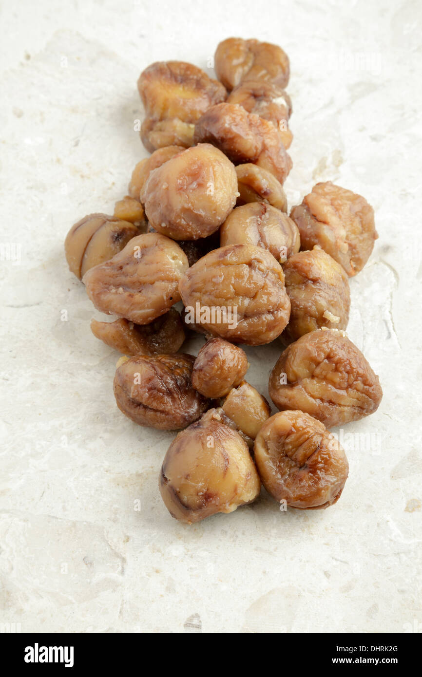 cooked chestnuts Stock Photo