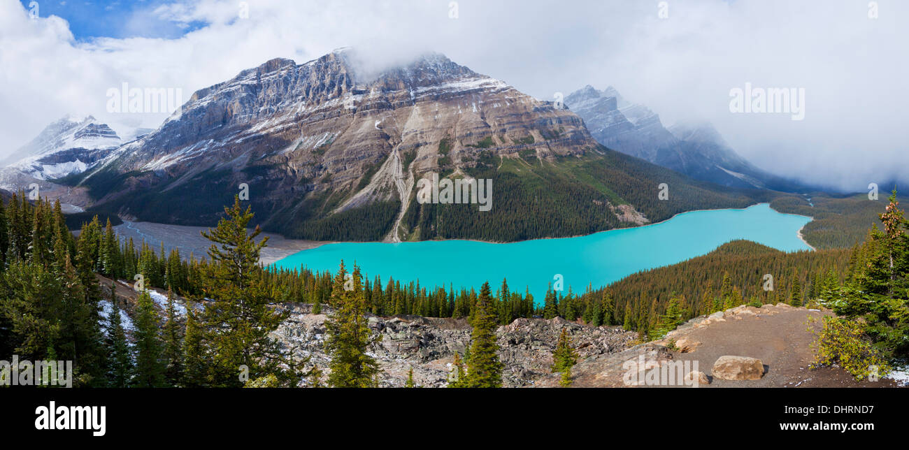Peyto lake Icefields Parkway banff National Park Canada North America ...
