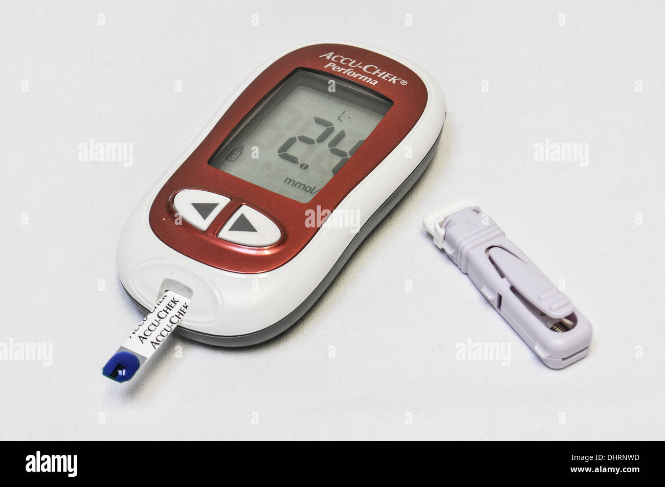 Accu-Chek Performa Blood Glucose Monitor Stock Photo - Alamy