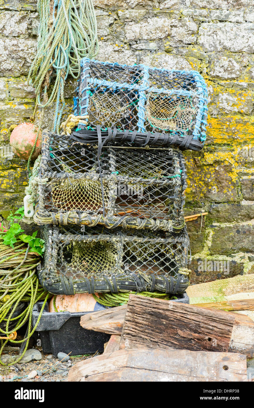 Lobster Pots Cadgwith Cornwall UK Stock Photo Alamy
