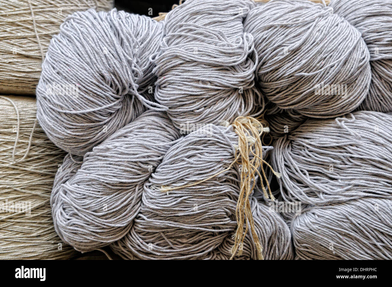 gray wool ball Stock Photo