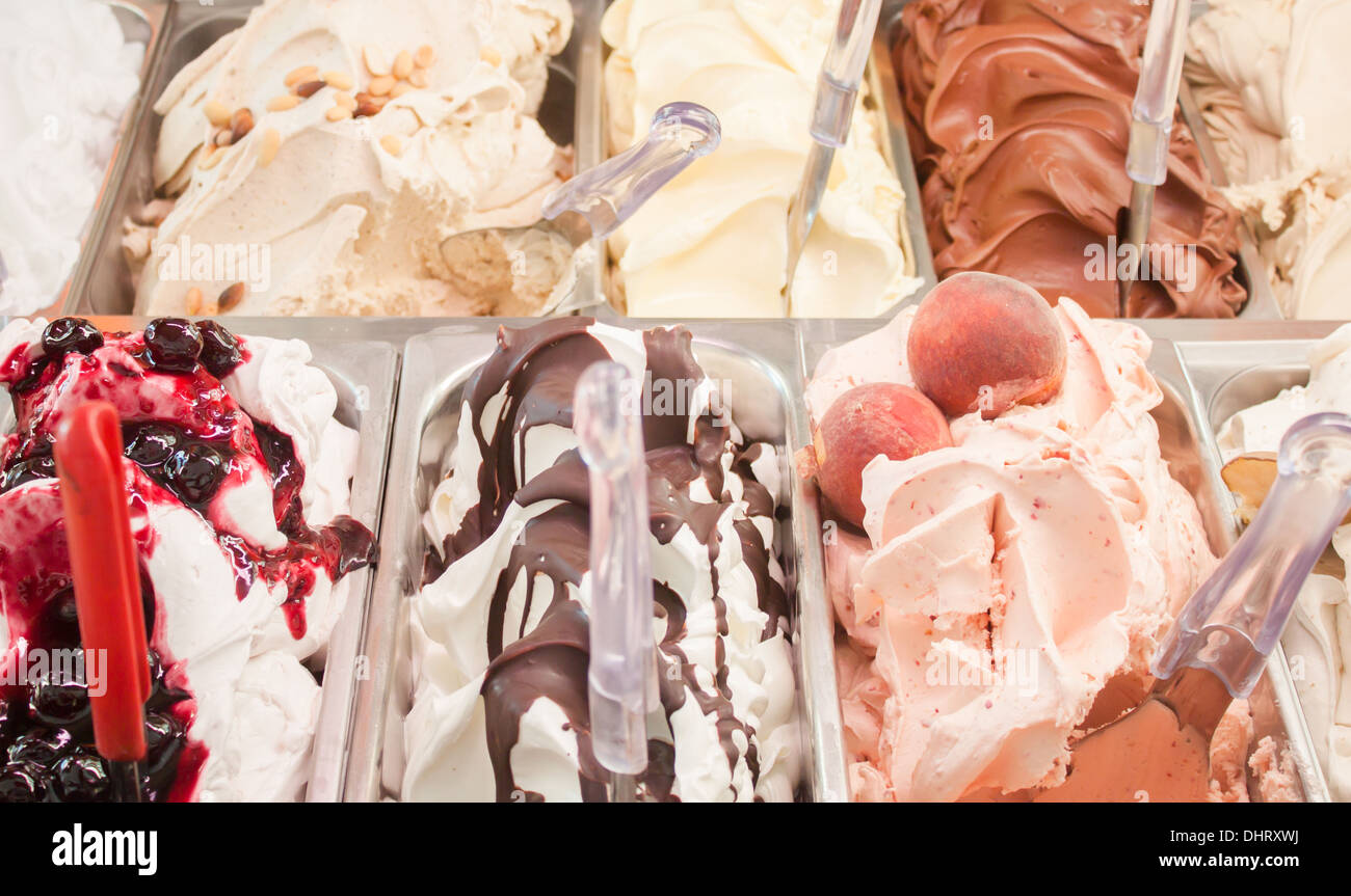 'ice cream' gelato closeup Stock Photo