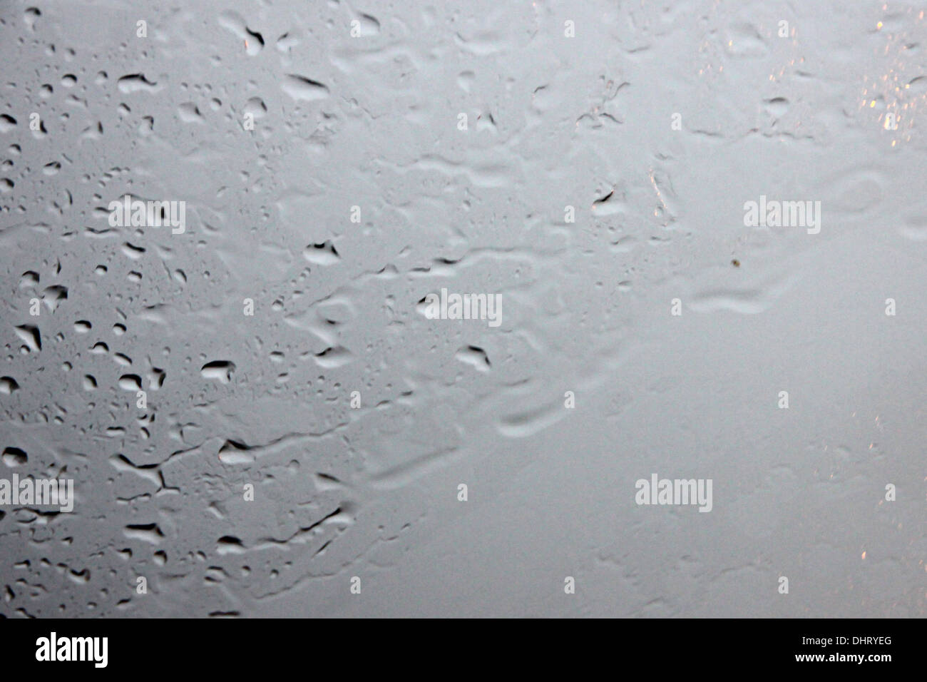 The Picture Rain on the Windshield. Stock Photo