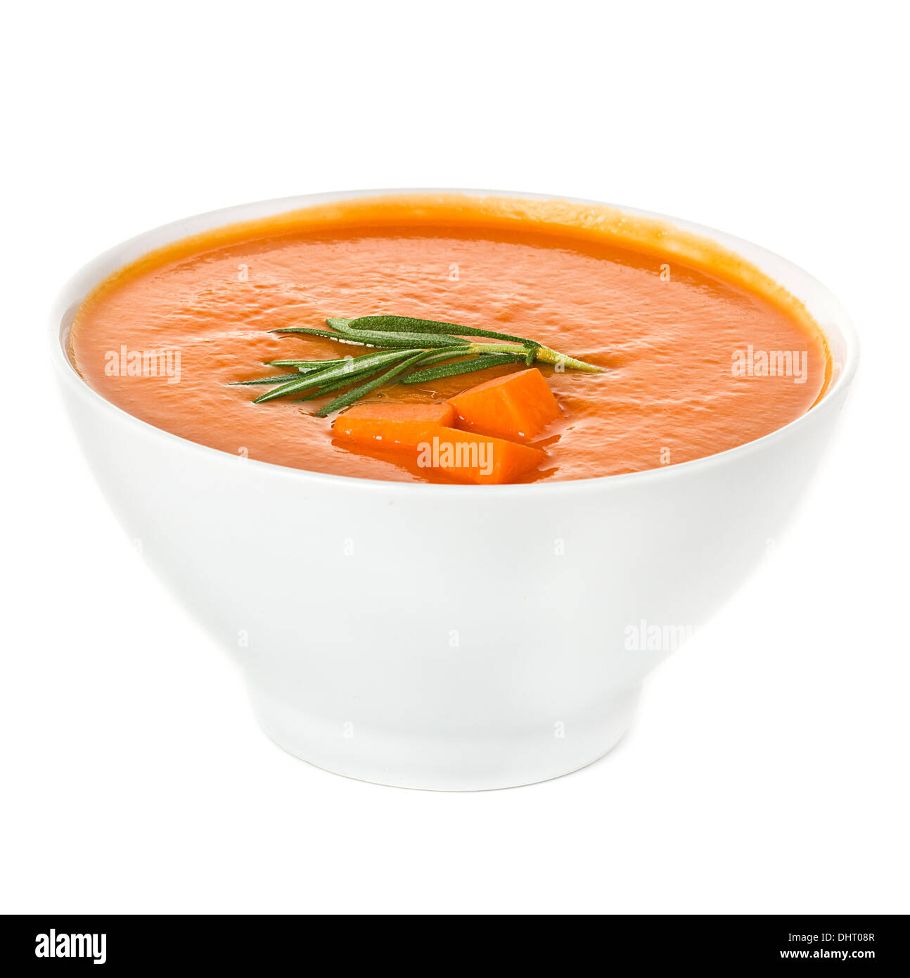 cream soup isolated Stock Photo