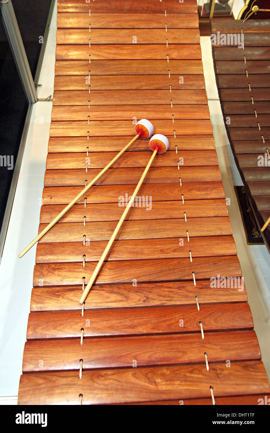 The Musical instrument of Thailand,The name is Xylophone. Stock Photo
