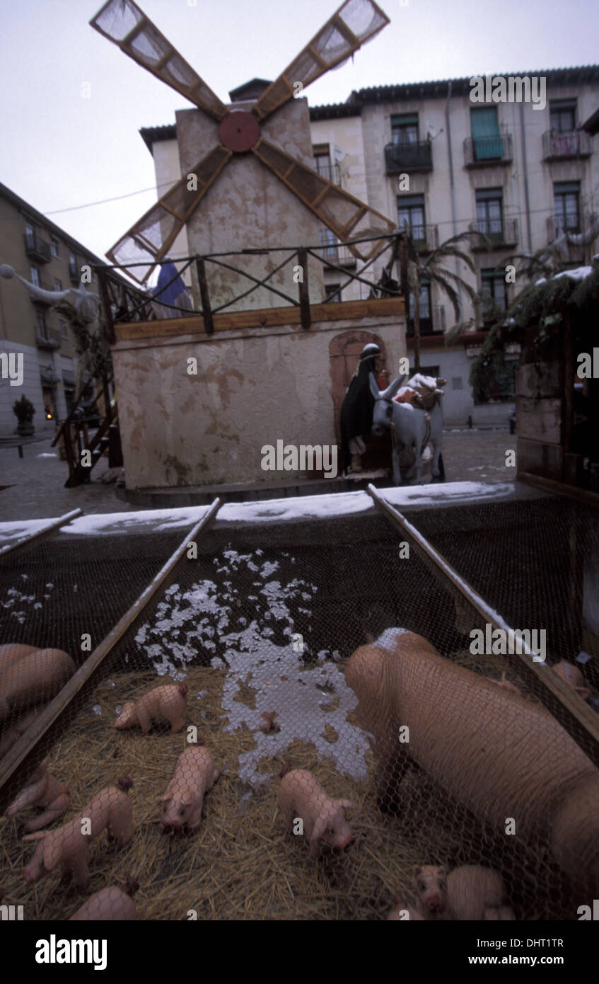 Nativity scenes, made a lifesize, Belén, in Spanish, representing the