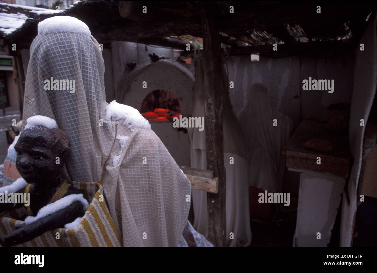 Nativity scenes, made a lifesize, Belén, in Spanish, representing the infant Jesus, his mother