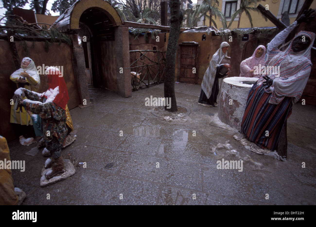 Nativity scenes, made a lifesize, Belén, in Spanish, representing the