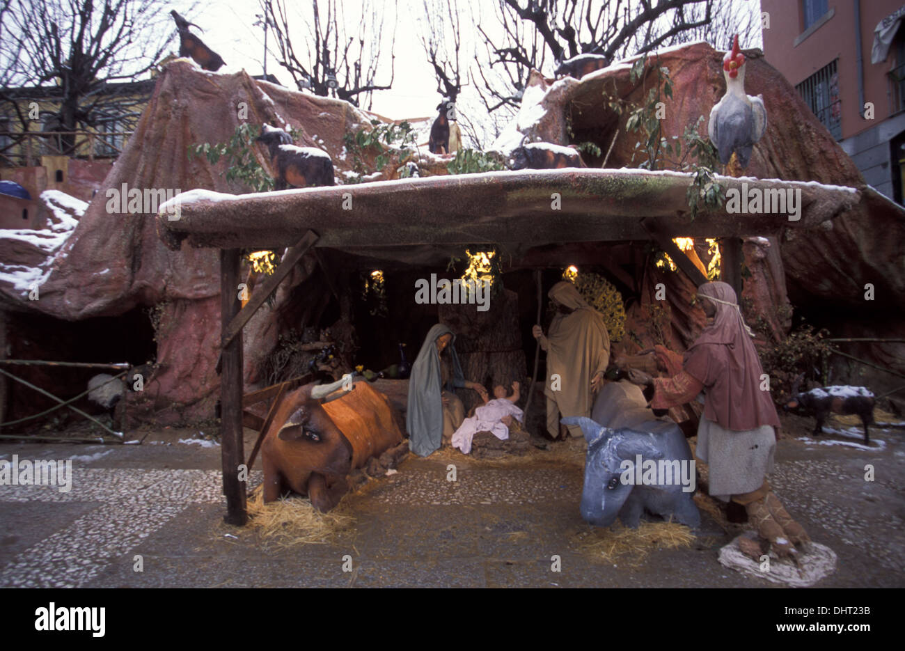 Nativity scenes, made a lifesize, Belén, in Spanish, representing the