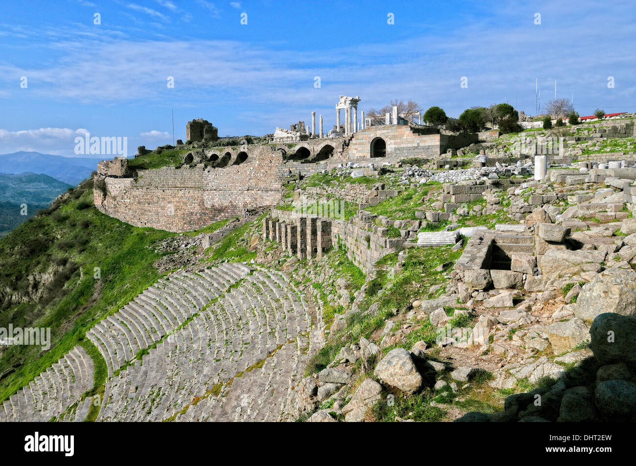 Theatre Acropolis Pergamon soft Turkey Stock Photo