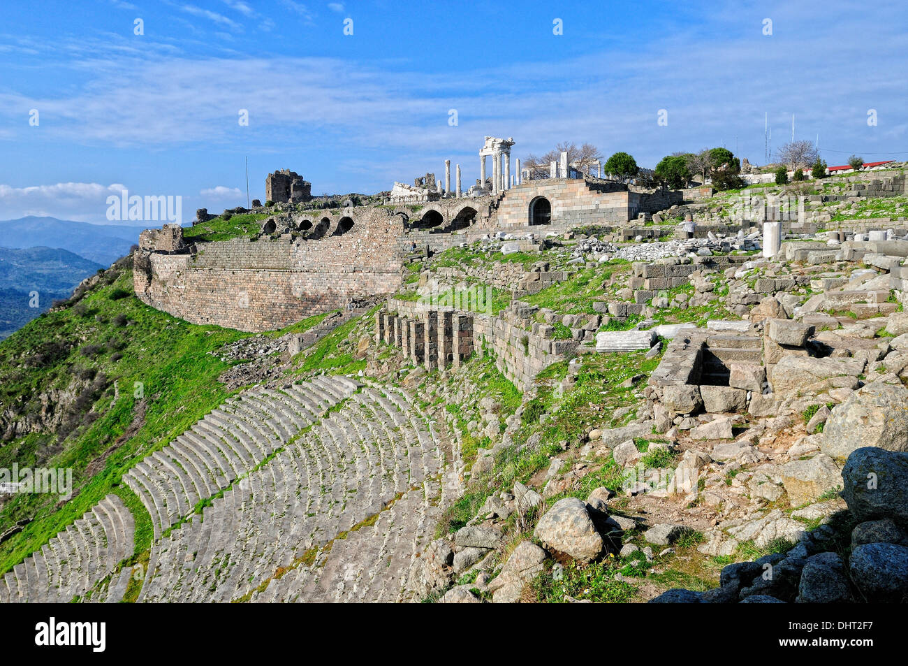 Theatre Acropolis Pergamon Turkey Stock Photo