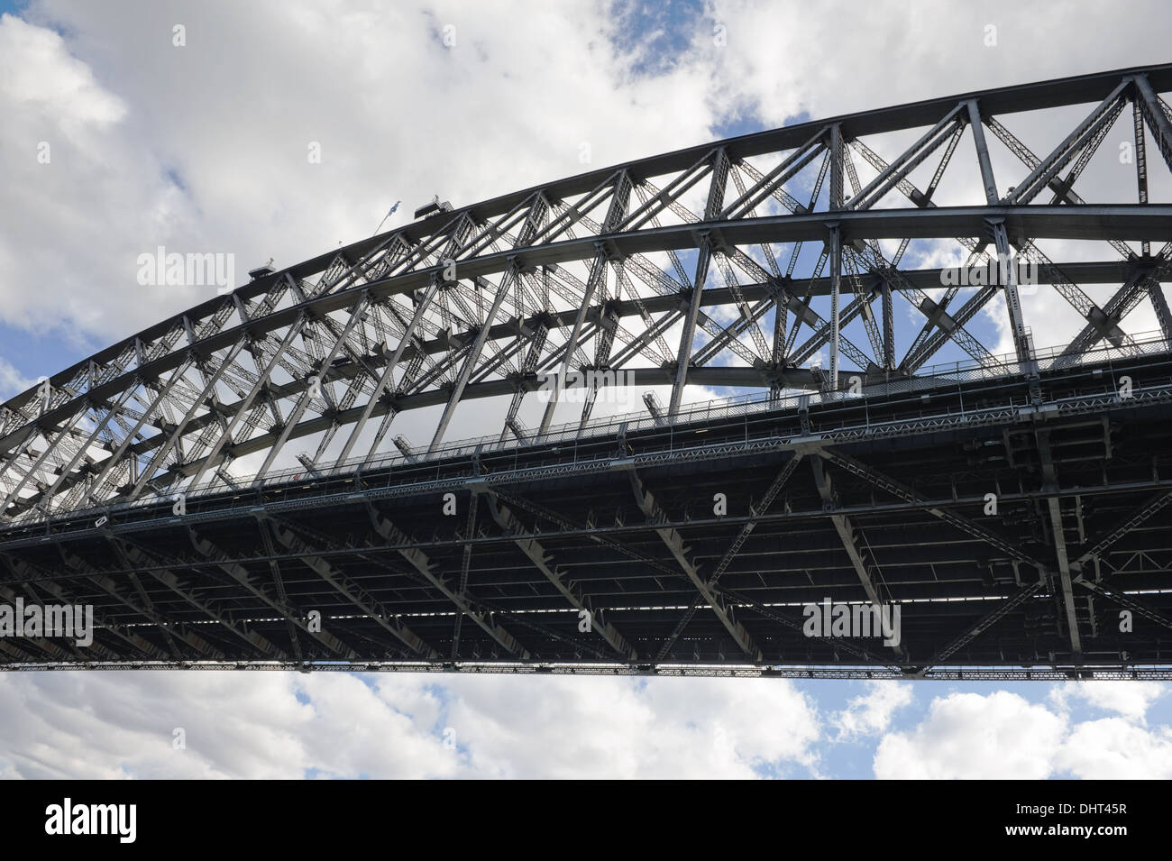 bottom view of the Sydney Harbour Bridge Stock Photo