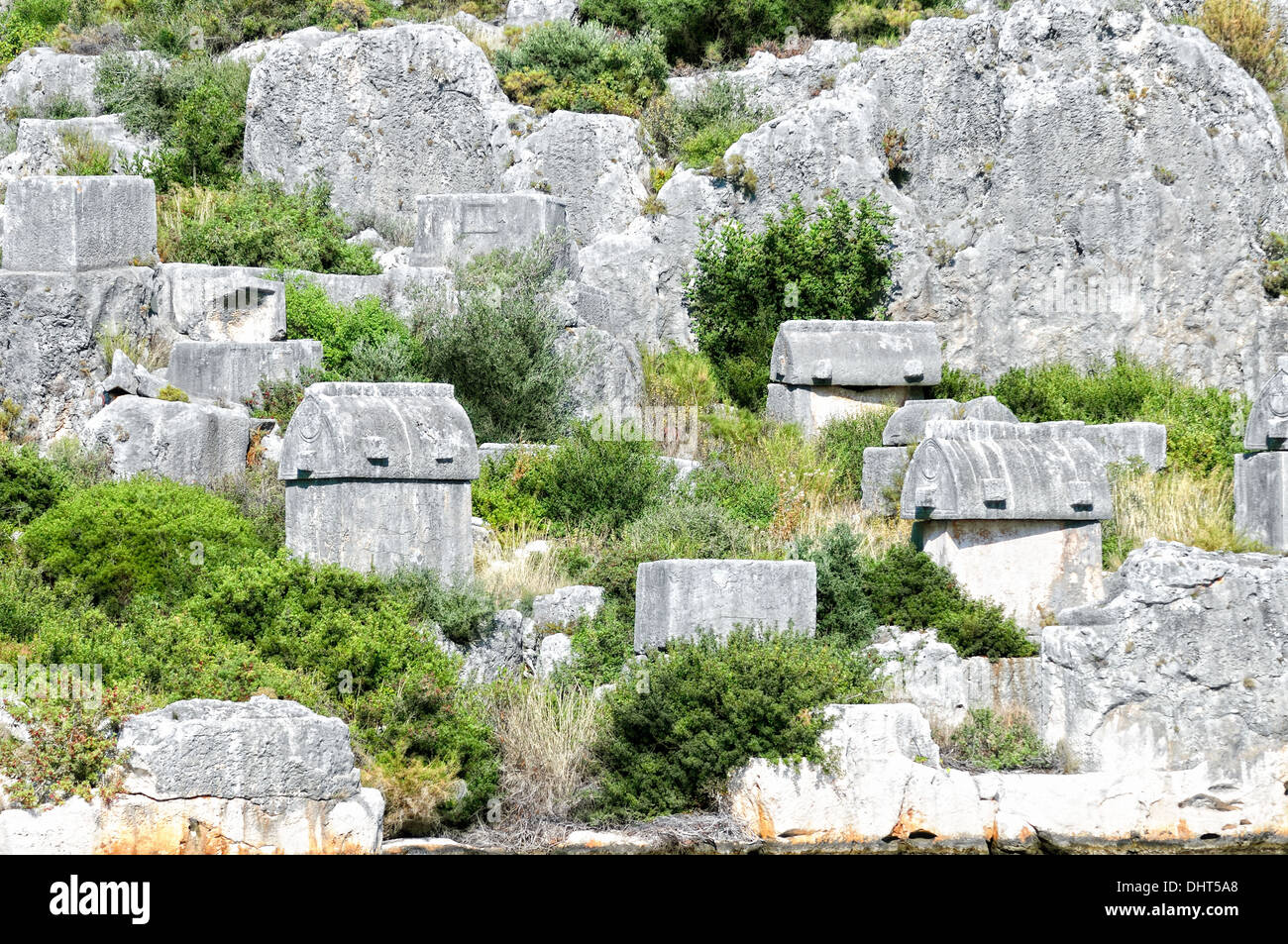 Lycian tombs in Turkey Kale soft Stock Photo