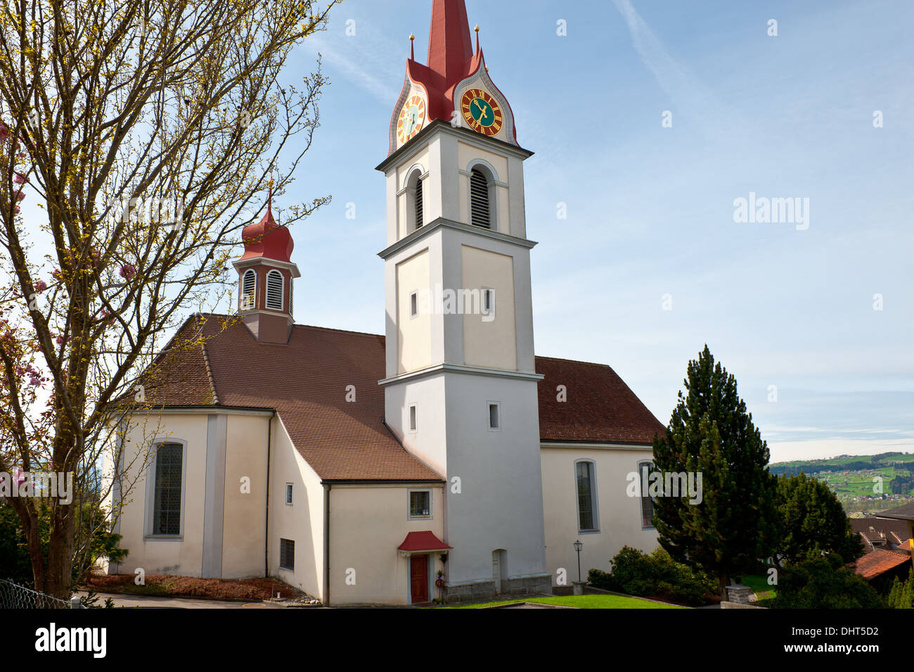 Swiss church steeple hi-res stock photography and images - Alamy