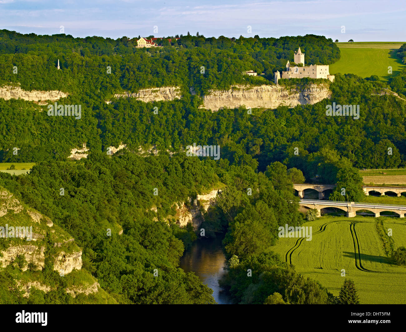 Rudelsburg Castle, Saxony-Anhalt, Germany Stock Photo