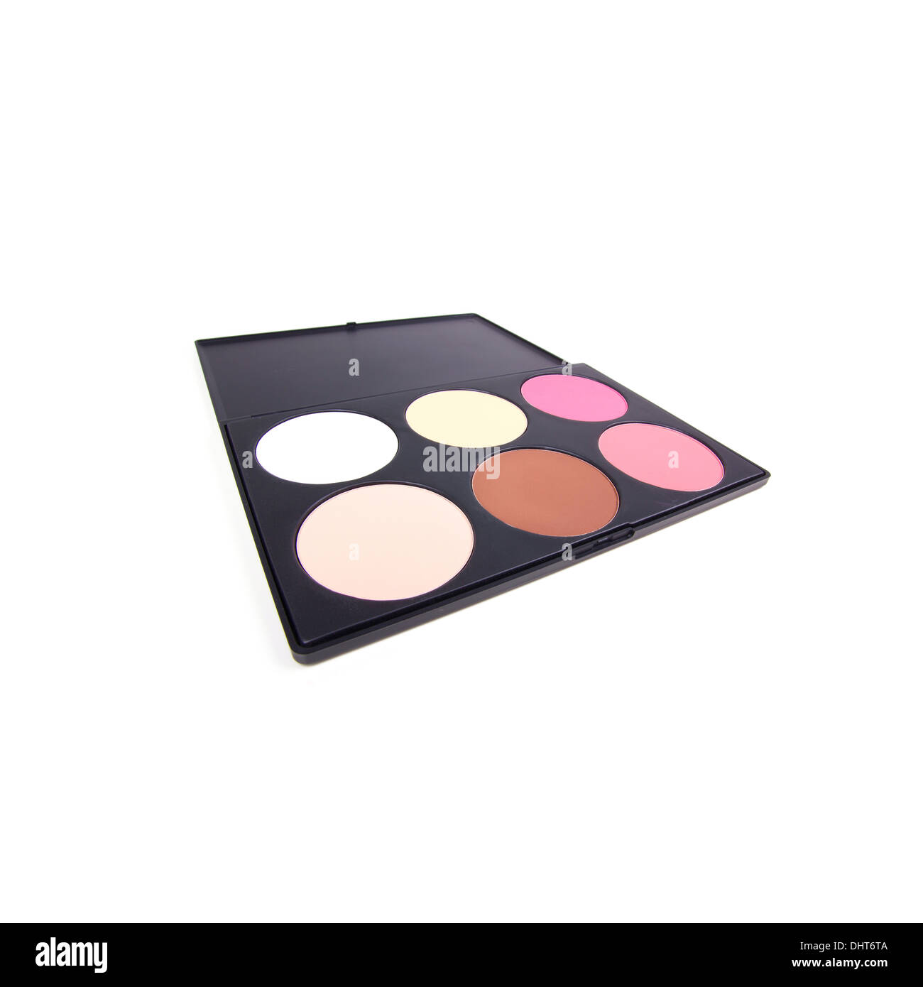 Neutral eyeshadows palette, isolated on white Stock Photo Alamy