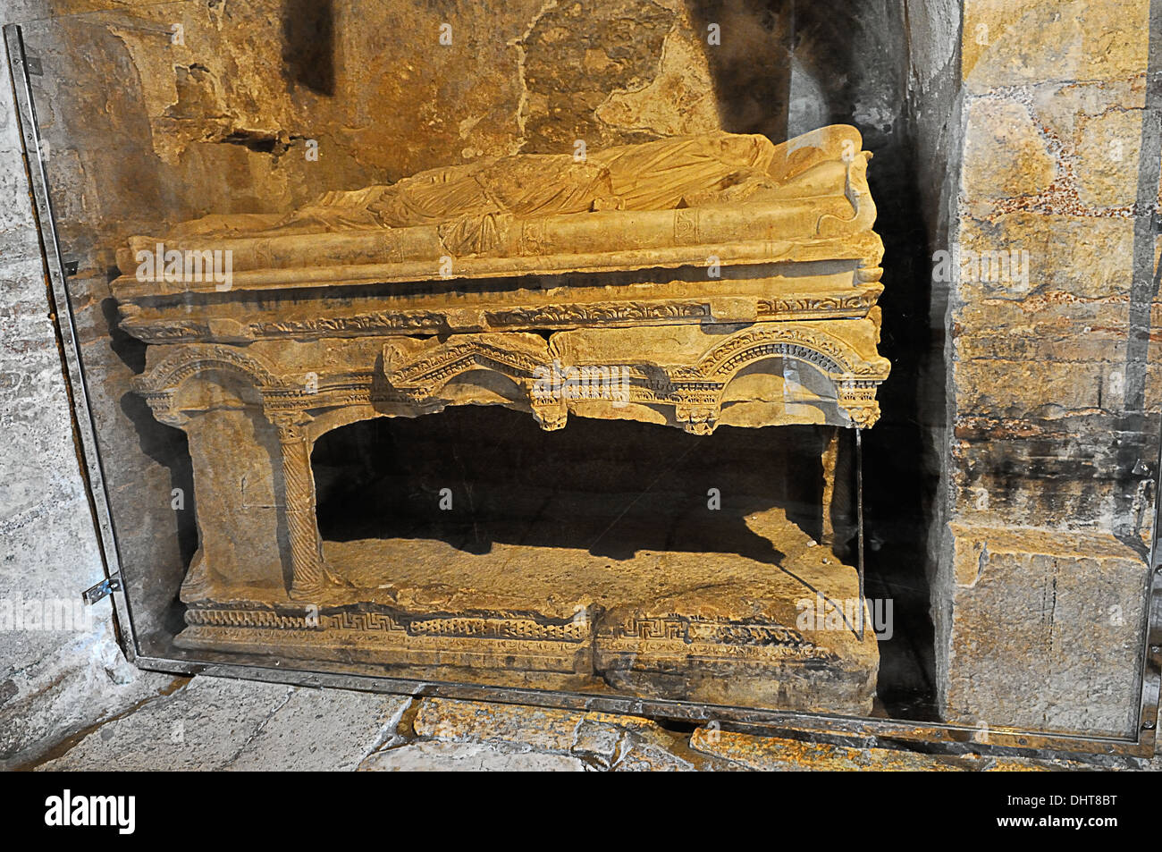 suspected sarcophagus of St. Nicholas Stock Photo