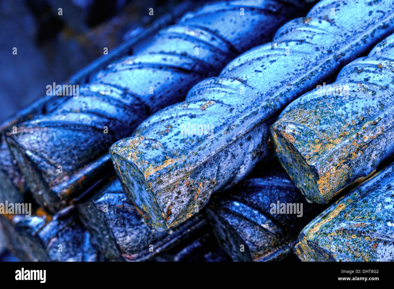 Texture steel blue Stock Photo