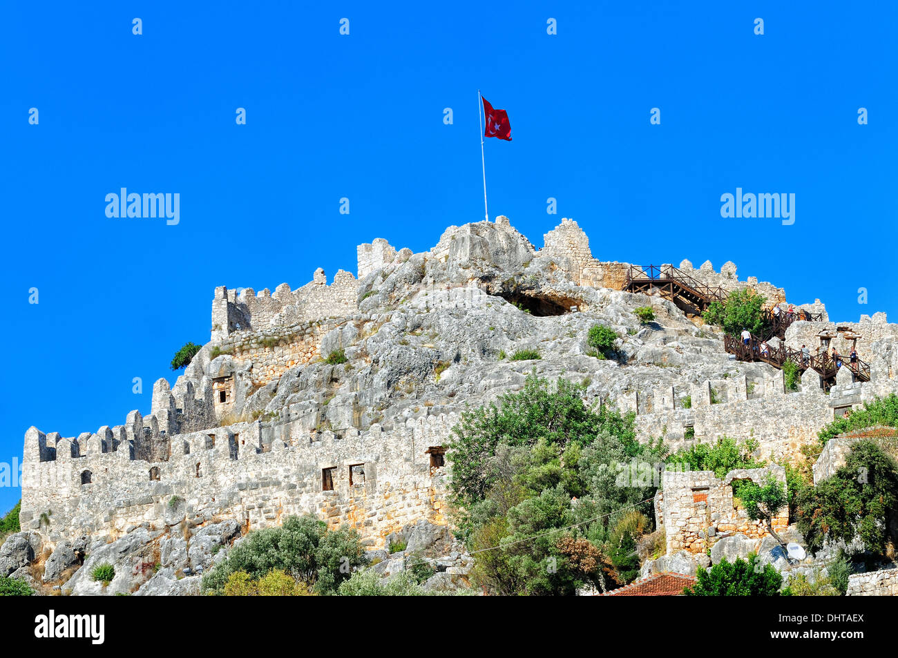 Kale Simena Castle Turkey Stock Photo