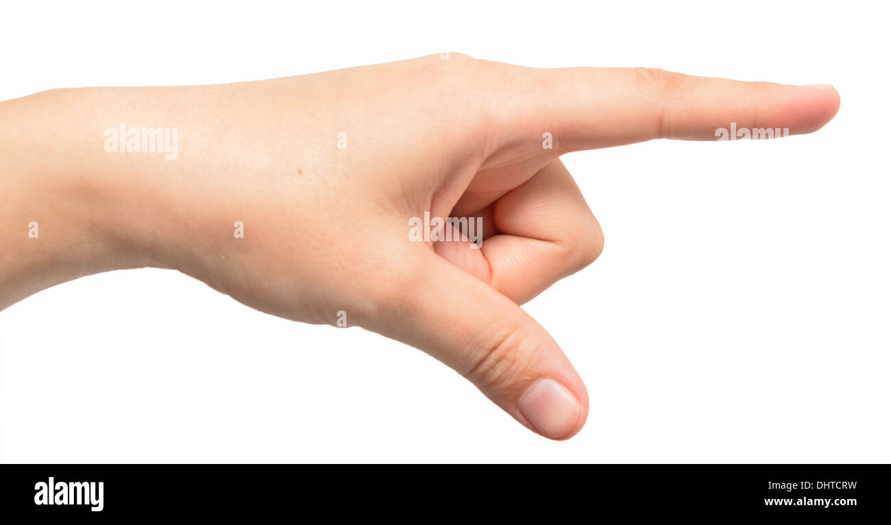 Business woman pointing cutout hi-res stock photography and images - Alamy