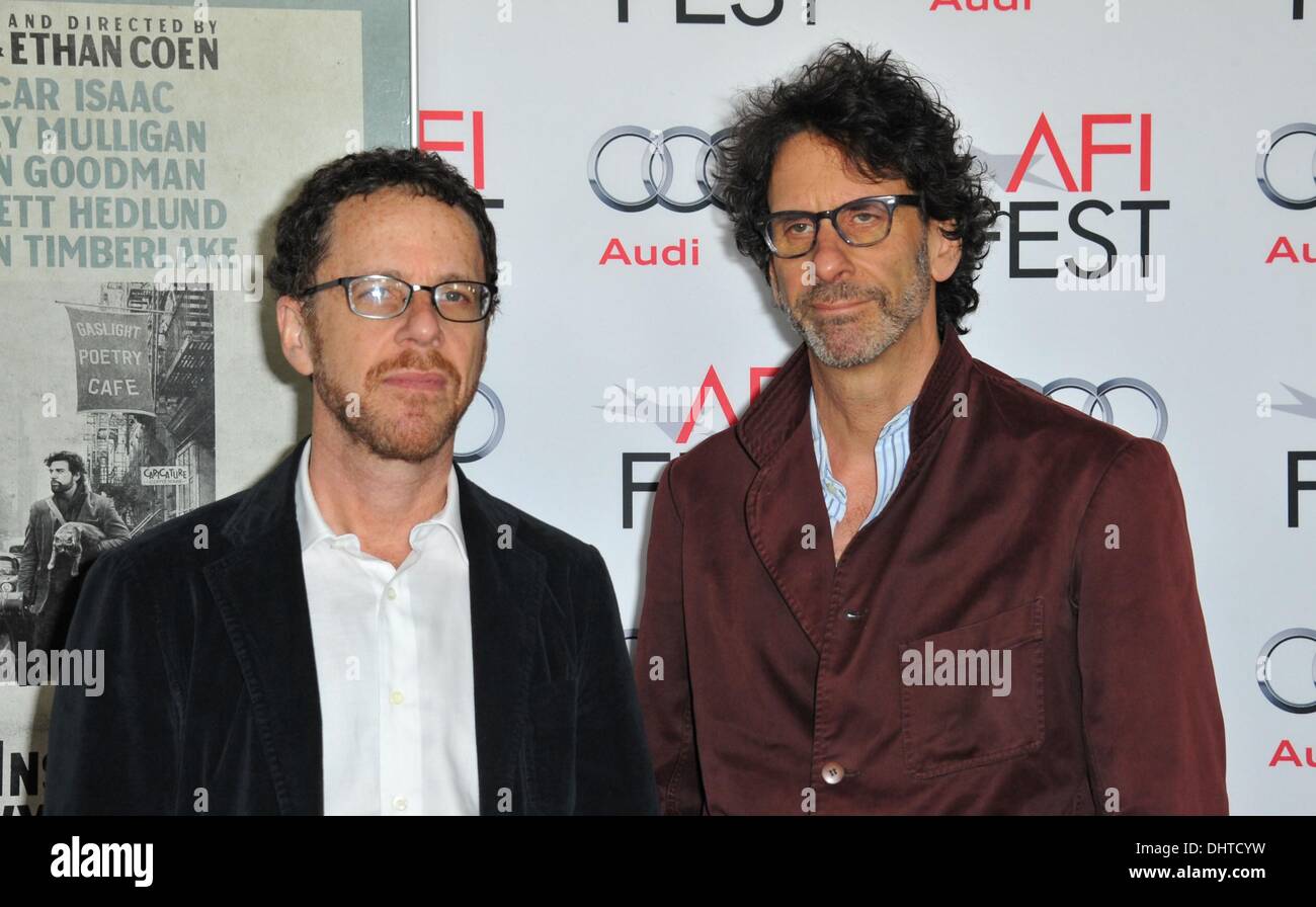 Los Angeles, CA, USA. 14th Nov, 2013. Ethan Cohen, Joel Cohen at