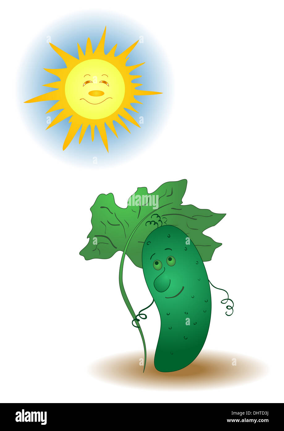 Cucumber and sun Stock Photo Alamy