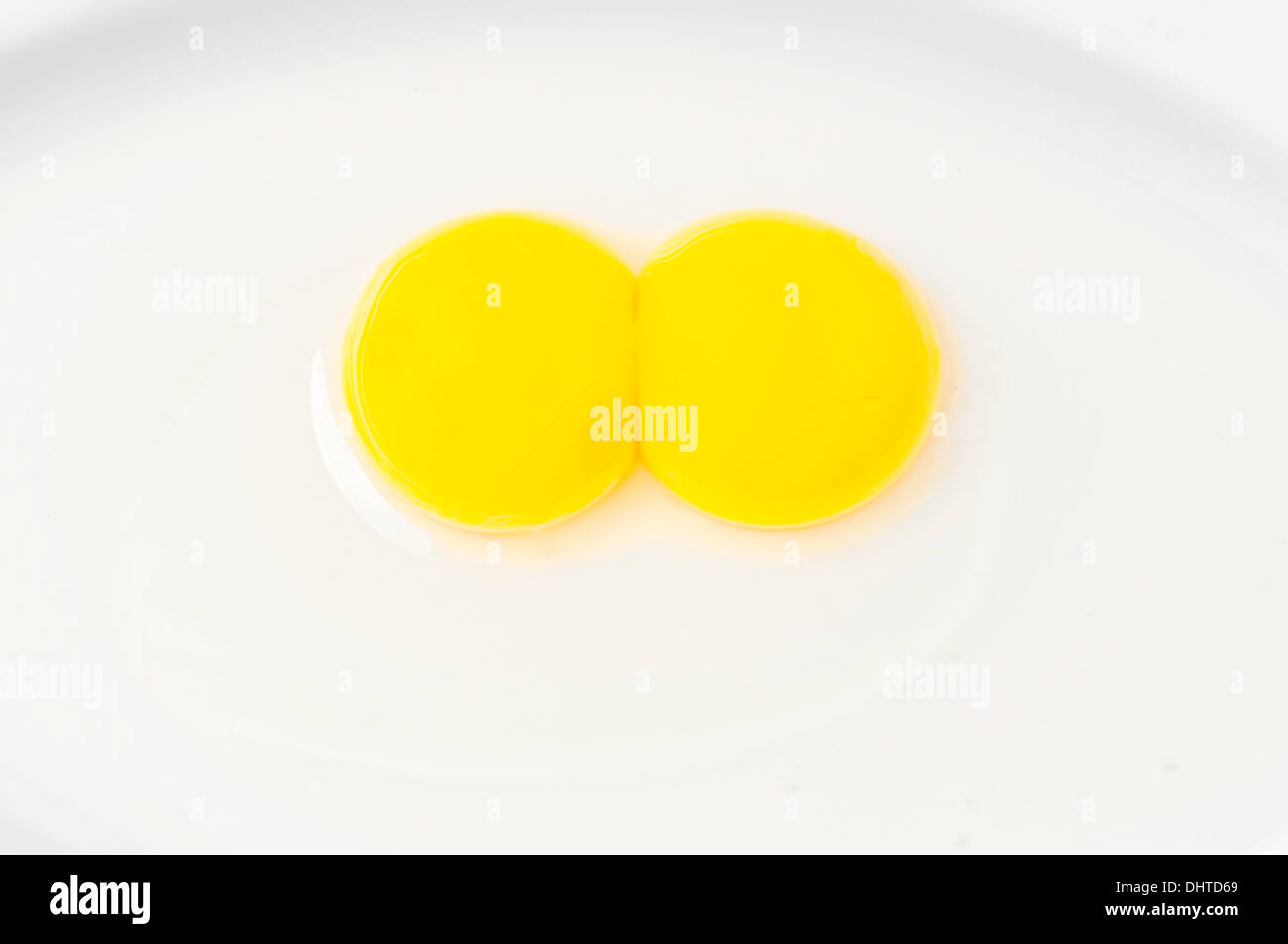 Images 2 pieces large egg yolk derived from a single egg. its shape resembles a smile faces