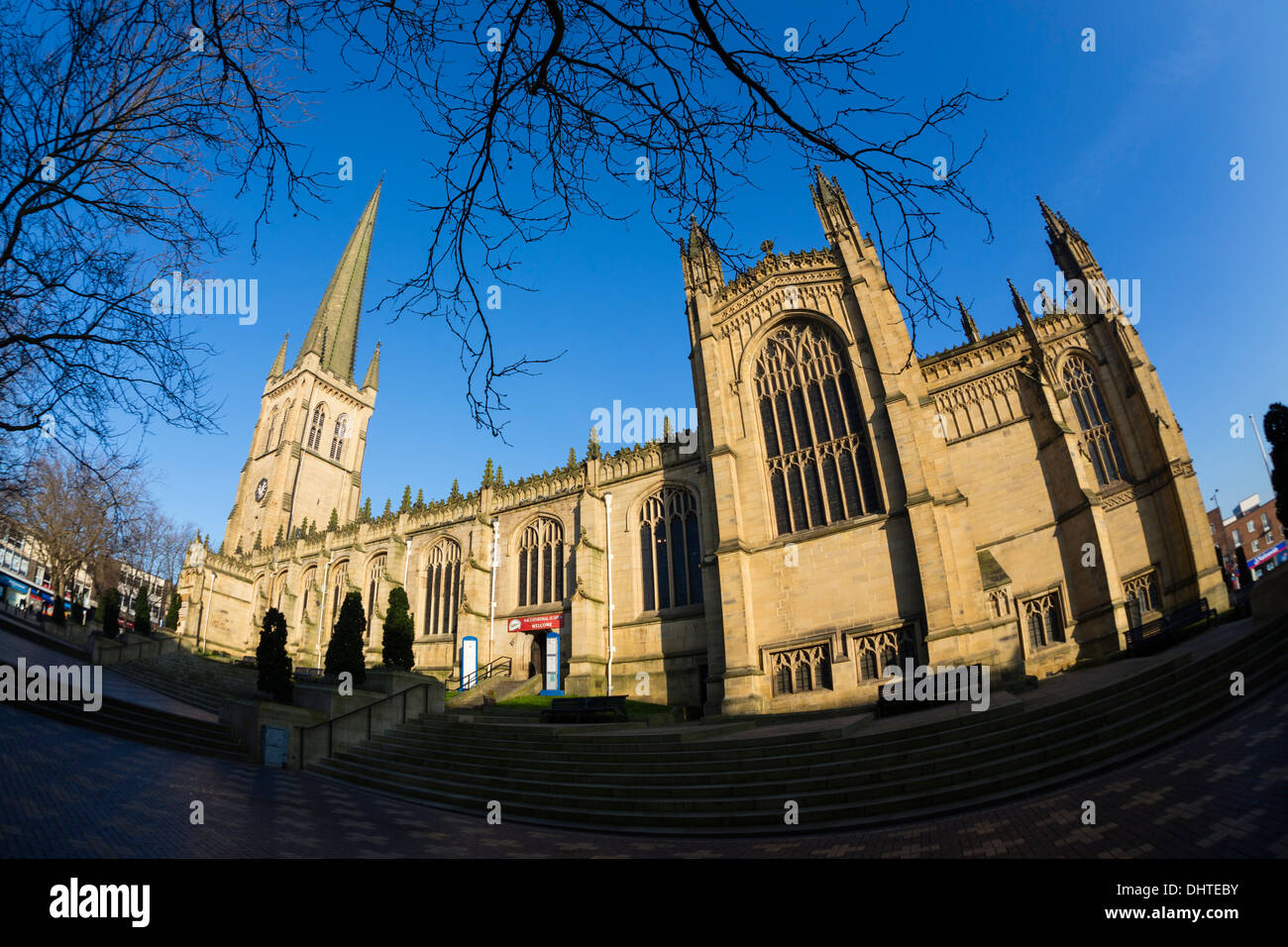 Cathedral church of all saints in wakefield hires stock photography