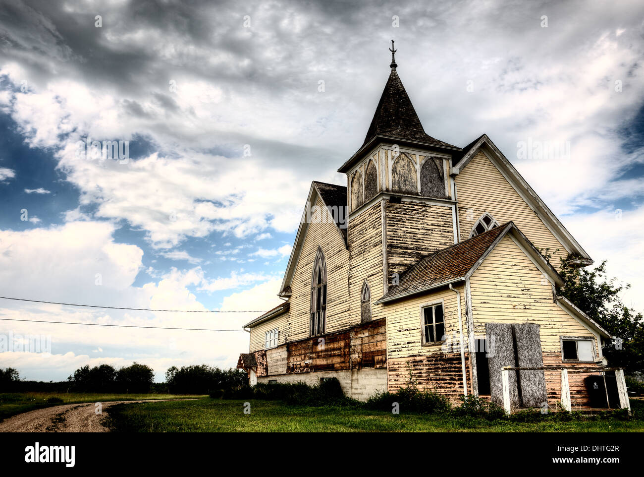 Old Abandoned Church in Drinkwater Saskatchewan Canada Stock Photo Alamy