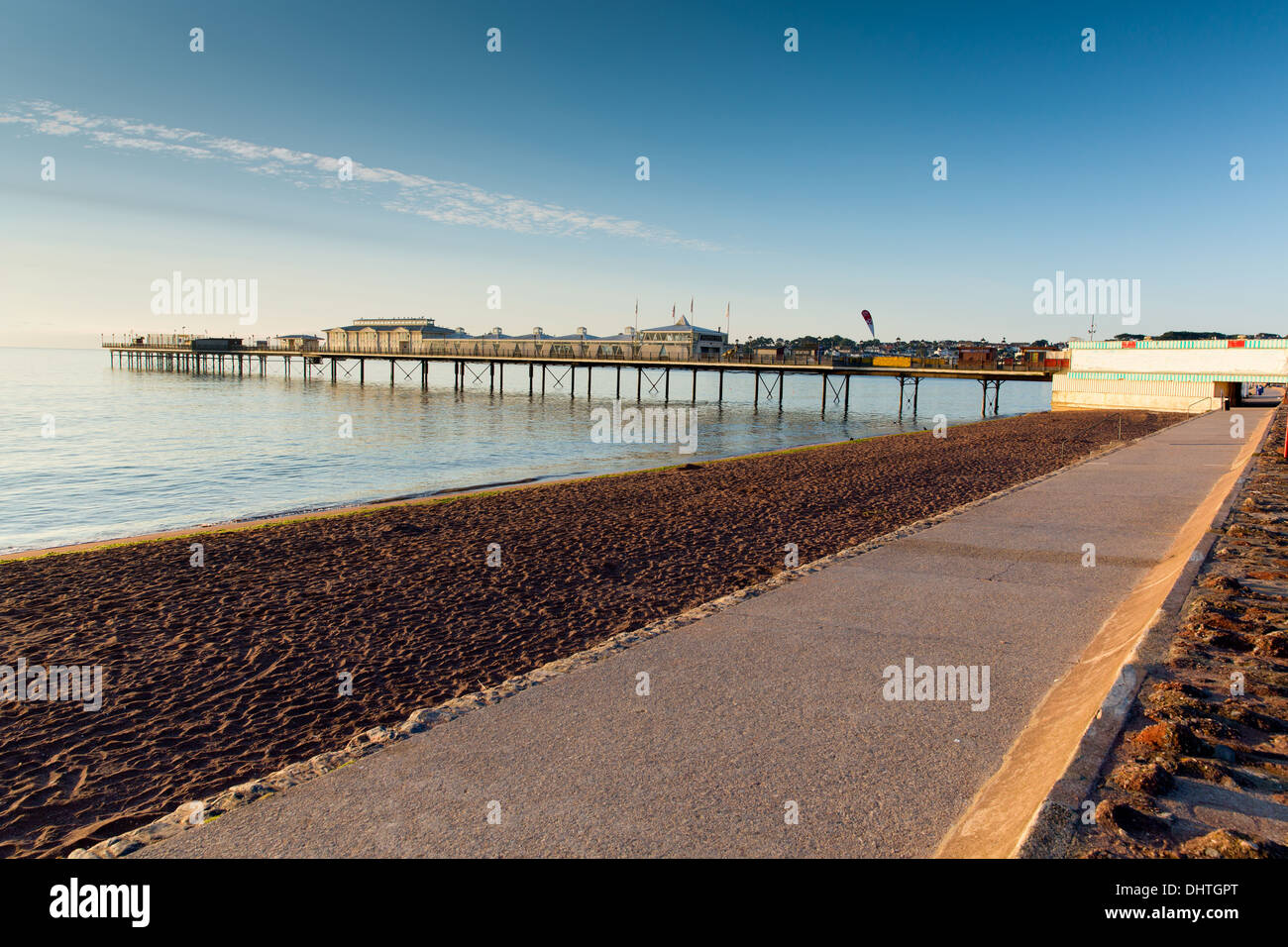 Paignton beach and pier Torbay Devon England near tourist destinations