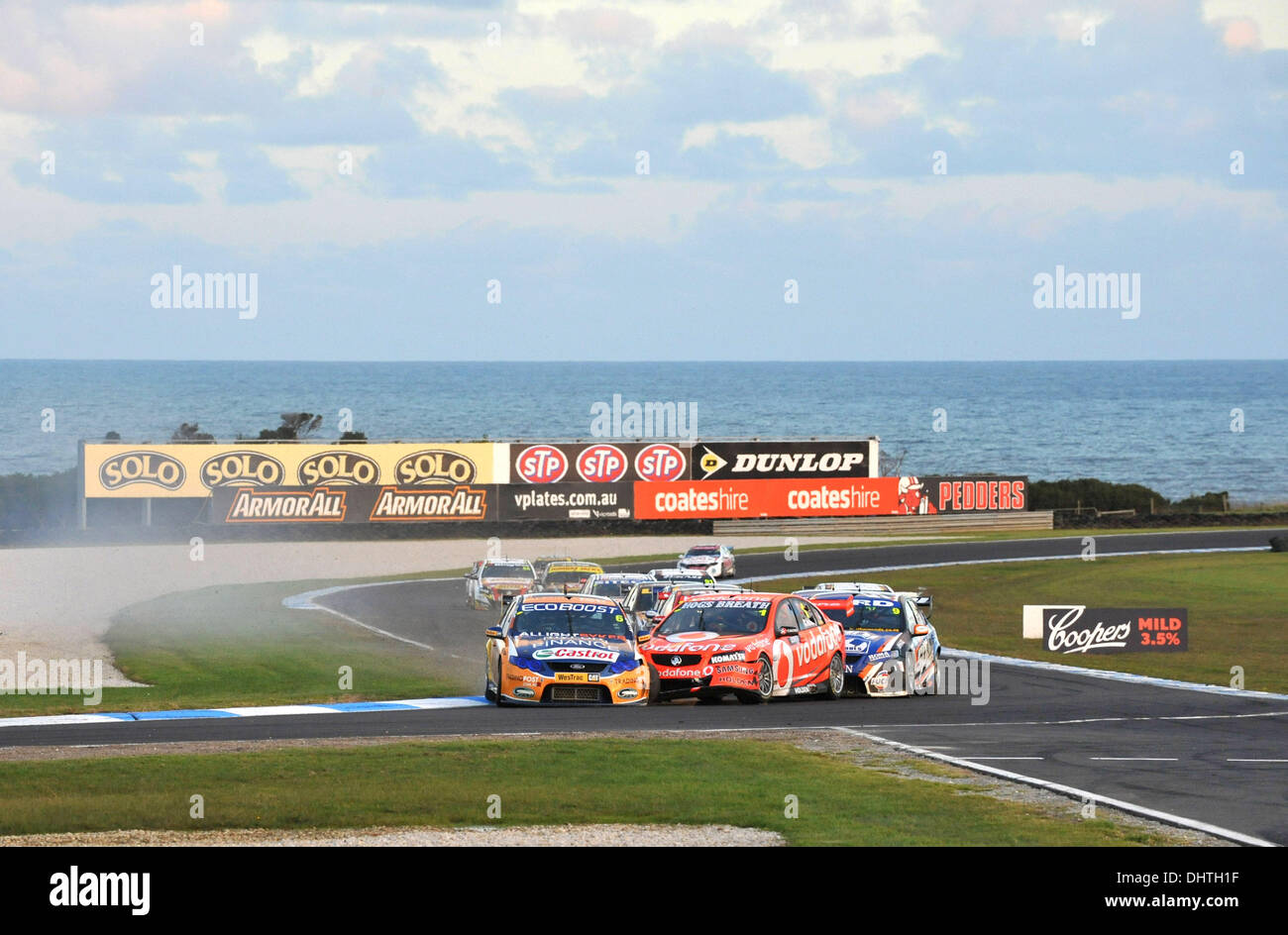 Will Davison loses control of his car The V8 SuperCar Championship Series on Phillip Island Victoria, Australia - 19.05.12 Stock Photo