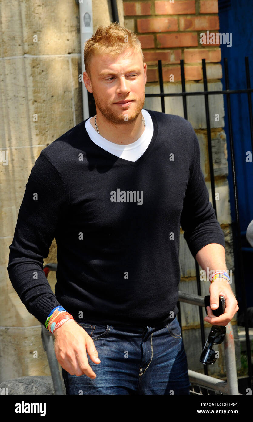 Andrew Flintoff aka Freddie Flintoff outside the ITV studios London