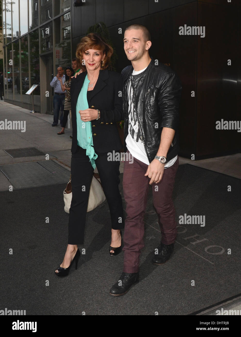 Mark Ballas And Mother Shirley Ballas Leave Their Hotel New York City Mark Ballas And Mother Shirley Ballas Leave Their Hotel New York City