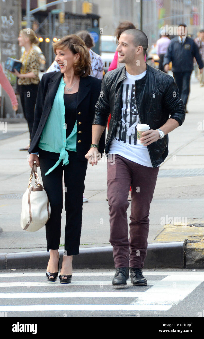 Mark Ballas And Mother Shirley Ballas Leave Their Hotel New York City Mark Ballas And Mother Shirley Ballas Leave Their Hotel New York City