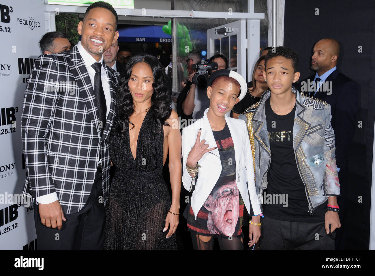 Will Smith, Jada PinkettSmith, Willow Smith , Jaden Smith 'Men in