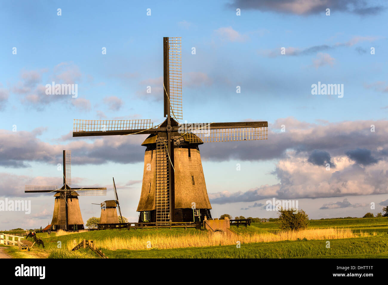 Netherlands, Schermerhorn, Windmills Stock Photo