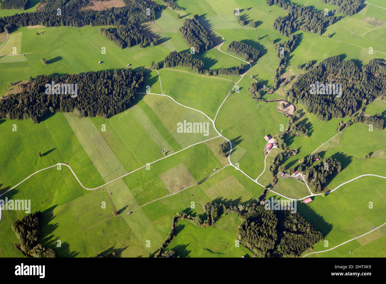 aerial photo from landscape in Allgäu Stock Photo - Alamy