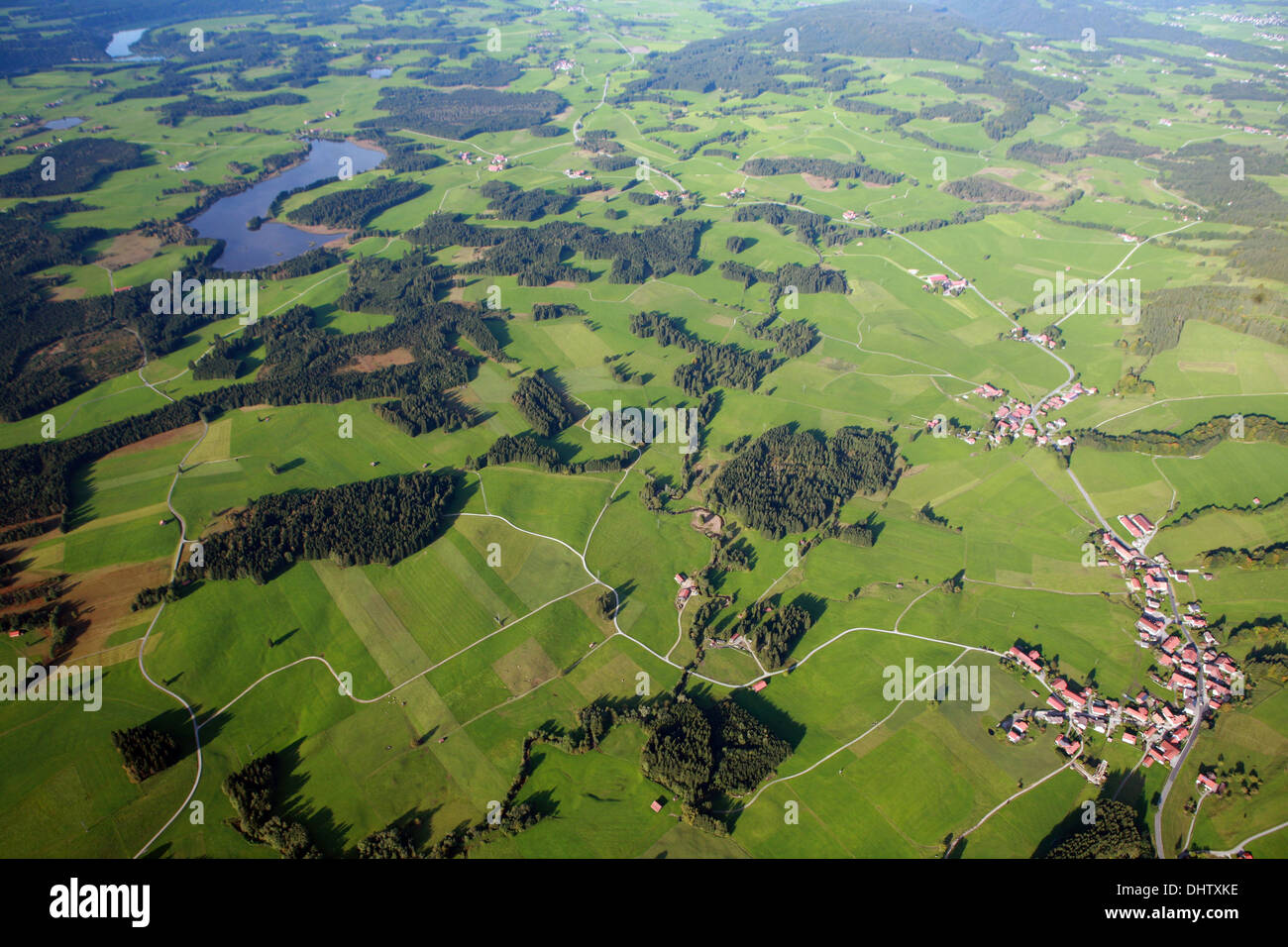 aerial photo from Deutensee and Lauterbach Stock Photo