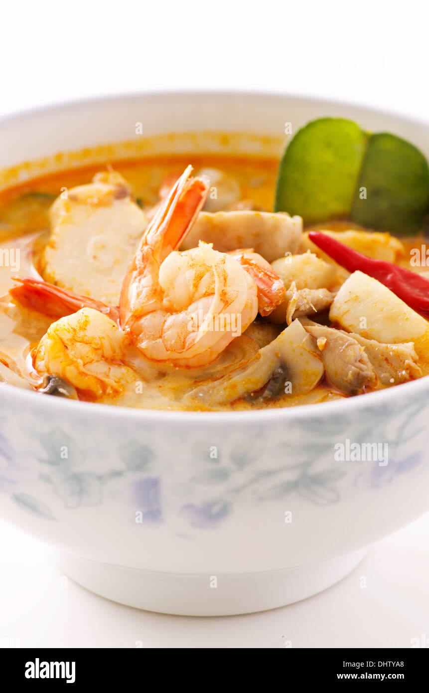spicy tom yum soup Stock Photo