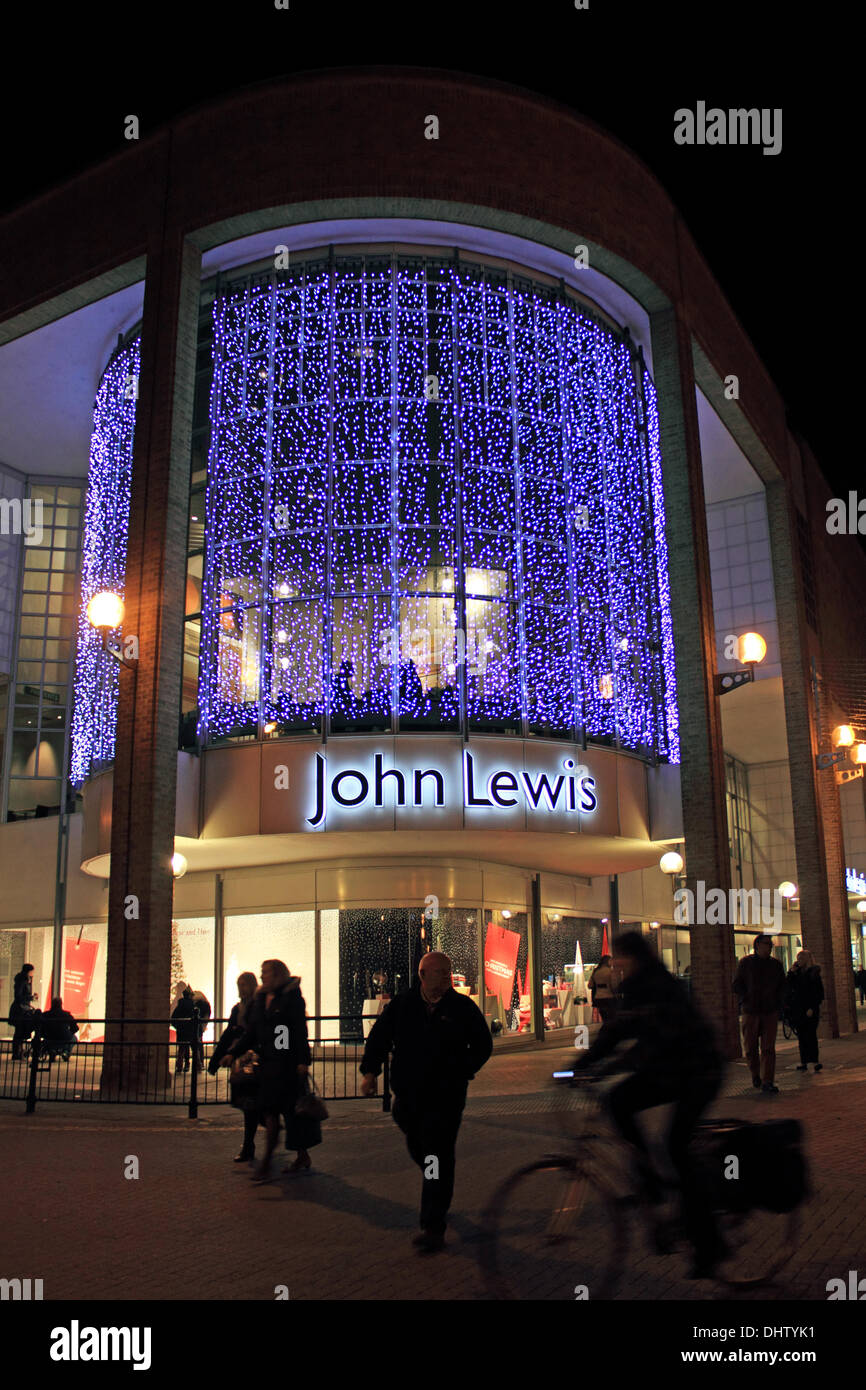 The Christmas lights at John Lewis in Kingston Upon Thames, SW London