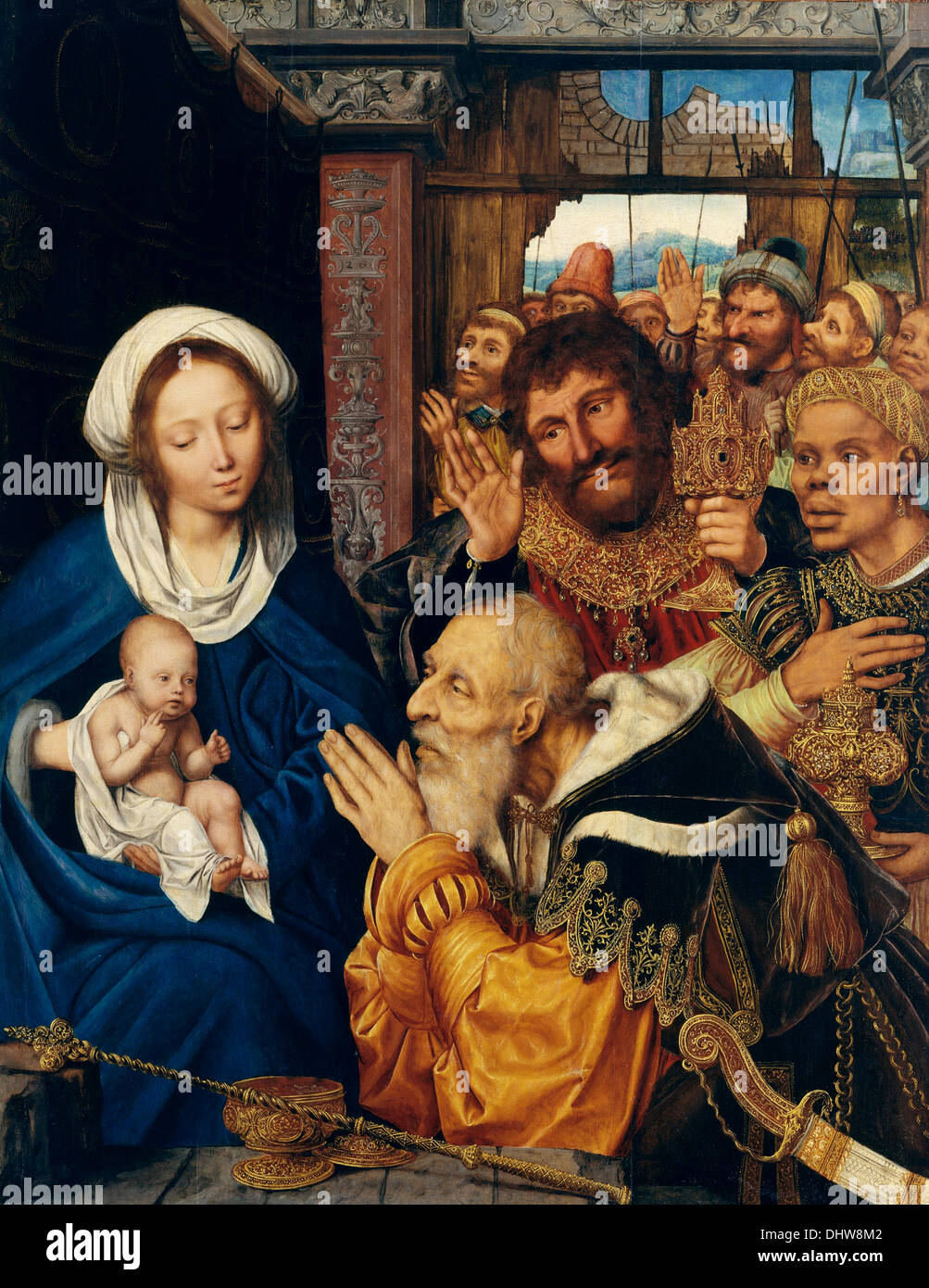 The Adoration of the Magi - by Quentin Metsys, 1526 Stock Photo - Alamy
