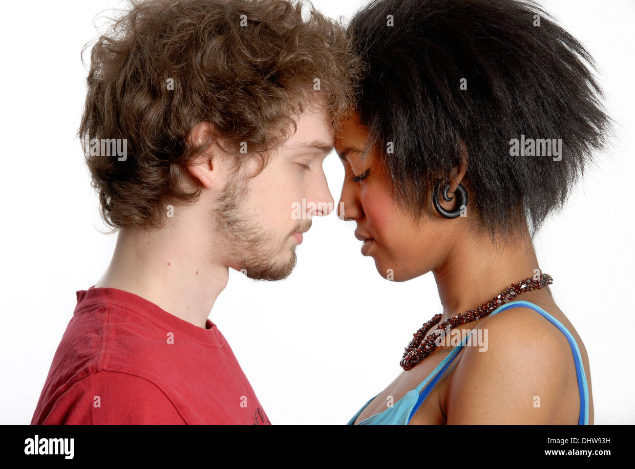 INTERRACIAL COUPLE Stock Photo